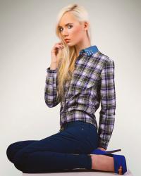 LOOK OF THE DAY: BLUE PLAID