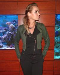 green jacket