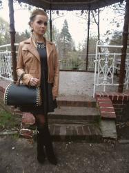 little black leather dress