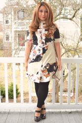 *asian floral shirtdress*