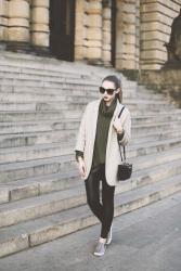 khaki and beige