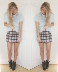 BABY BLUE & BABY PINK TARTAN  