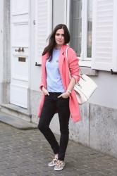 Pink Coat, Thermochromic Faze T-shirt, Leopard Slip Ons