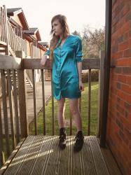 Emerald Shirt Dress