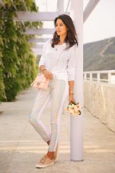 PASTEL PAIRINGS: TORY BURCH CASPE SNEAKERS & JIMMY CHOO REBEL BAG