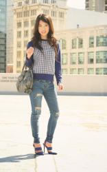 Gingham Raglan