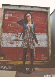 Grunge florals, plaid, motorcycle jackets