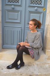 Le pull gris extra large : Version #1 - Après-midi shopping