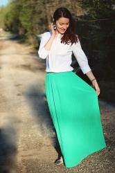 Outfit of the Week: Gushing & A Green Skirt
