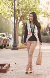 Floral, Mint, + Pink
