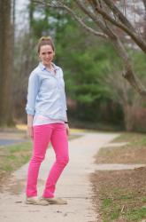spring means pink jeans