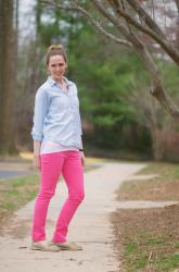 spring means pink jeans