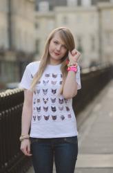 The Cat Face Tee by Tea & Cake