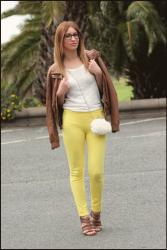 Look amarillo y marrón - Yellow and brown outfit