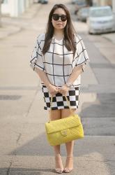 Checkers and Yellow Bag