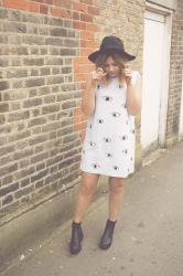 zara eye print dress