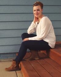 What I Wore to Work: White Top and Jeans