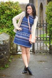 Aztec Dress with Neon Orange (& Passion for Fashion Linkup!)
