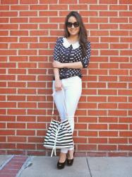 Mixing Prints:  Stripes + Polka Dots