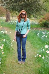 Mint Suede Jacket & Bunny Ears Bag for Spring