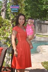 Weekend Style: Coral dress