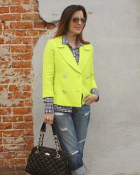 J.Crew Bright Kiwi & J.Crew Gingham