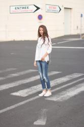 CHEMISE BLANCHE+JEANS+CONVERSE = LOVE