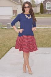 Navy + Red