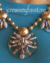 J. Crew Floating Gems Necklace 