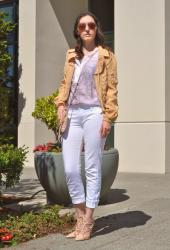 LACE UP PUMPS AND SILK BOMBER JACKET