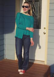 What I Wore to Work: Teal Top