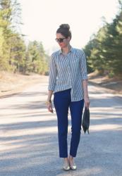 Stripes and ankle pants