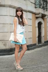 "Baby blue skirt"