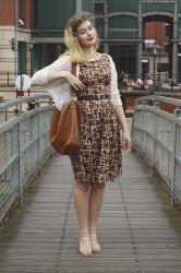 new brown 50s vintage dress, spending too much and losing miserably