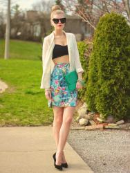 Floral Pencil Skirt