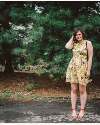 dress: c/o London Times bracelets+rings: thrifted bag: vintage...