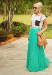 Mint Pleated Maxi....