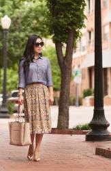 Retro Floral + Chambray // Color Brigade Link-Up