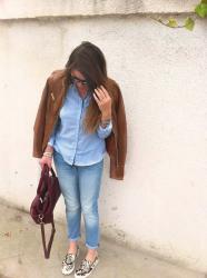 Blue Shirt & Boyfriend Jean