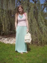 Look What I Got: Mint Maxi Skirt