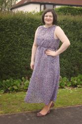 Lilac printed maxi dress...