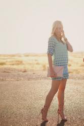 lace-up heels in the desert