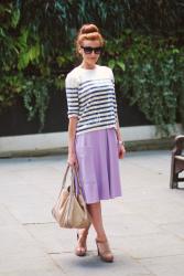 Dressing Like a Parisian | A Sequinned Sailor Stripe Top & Midi Skirt