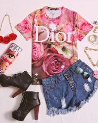 Dior & Print Roses