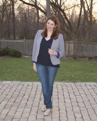 Patterned Blazer & My Dream Tank