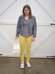 Navy Stripes + Yellow