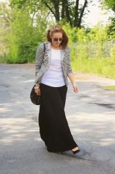 black maxi skirt