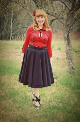Go-to skirt with a daring top!