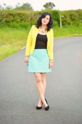 Yellow and Turquoise Outfit