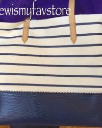 J. Crew Downing Tote in Stripe Leather 